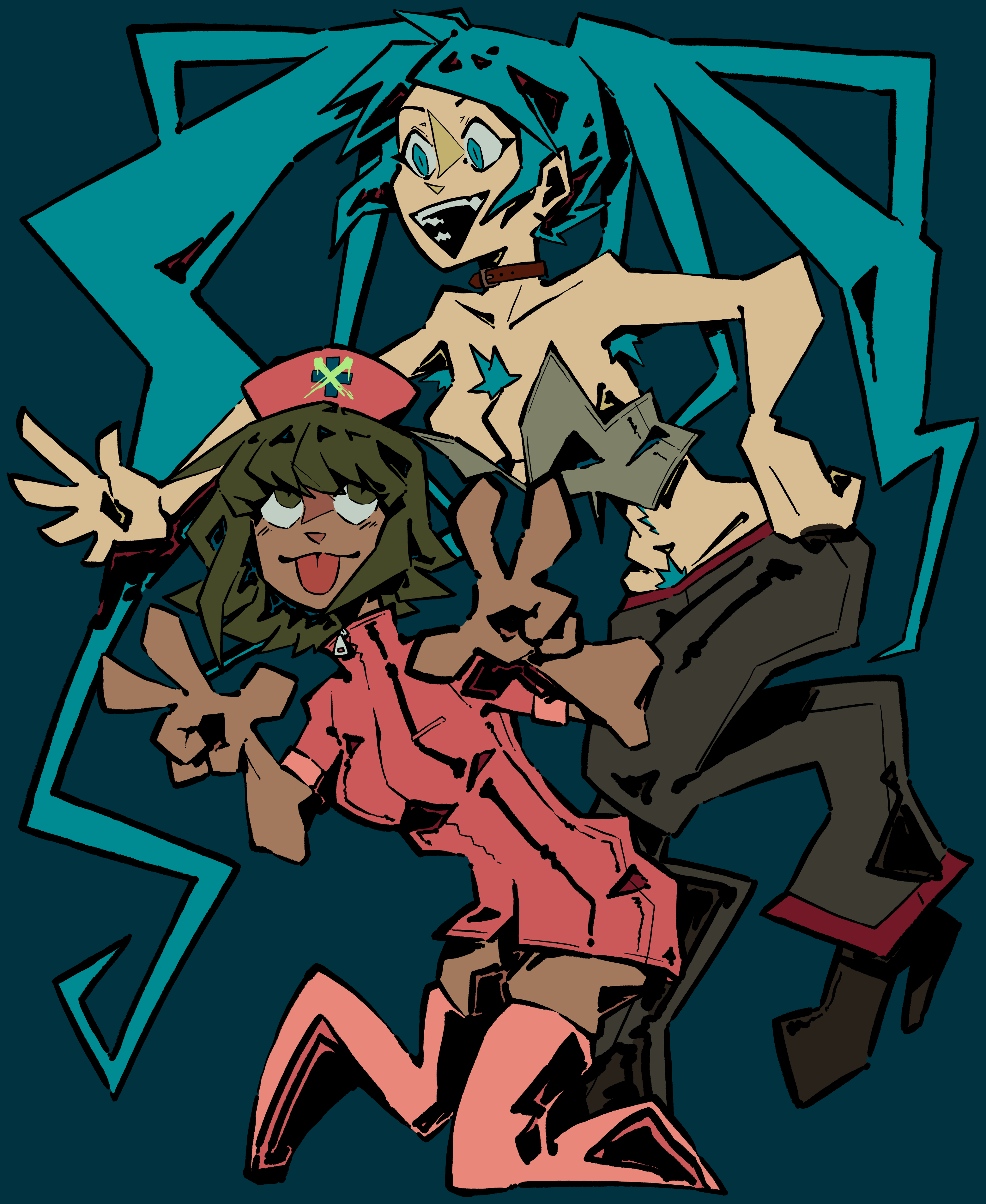 Miku and Gumi from Bunker Busters.